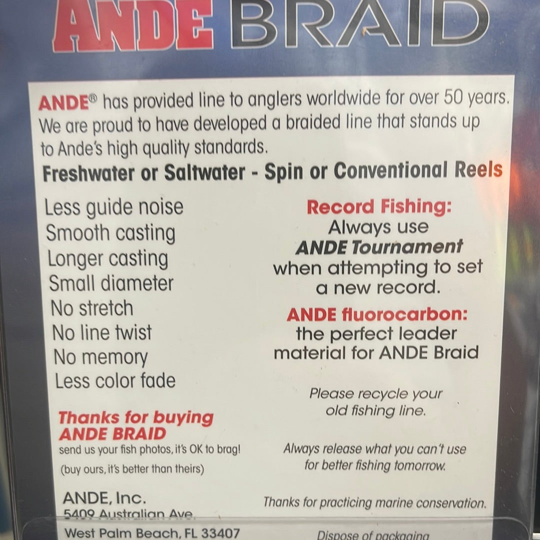 Ande Braid 35lb Graphite