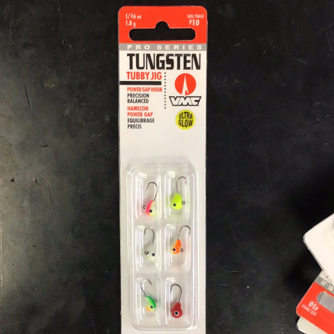 VMC Tungsten Tubby Jig1/16oz Glow
