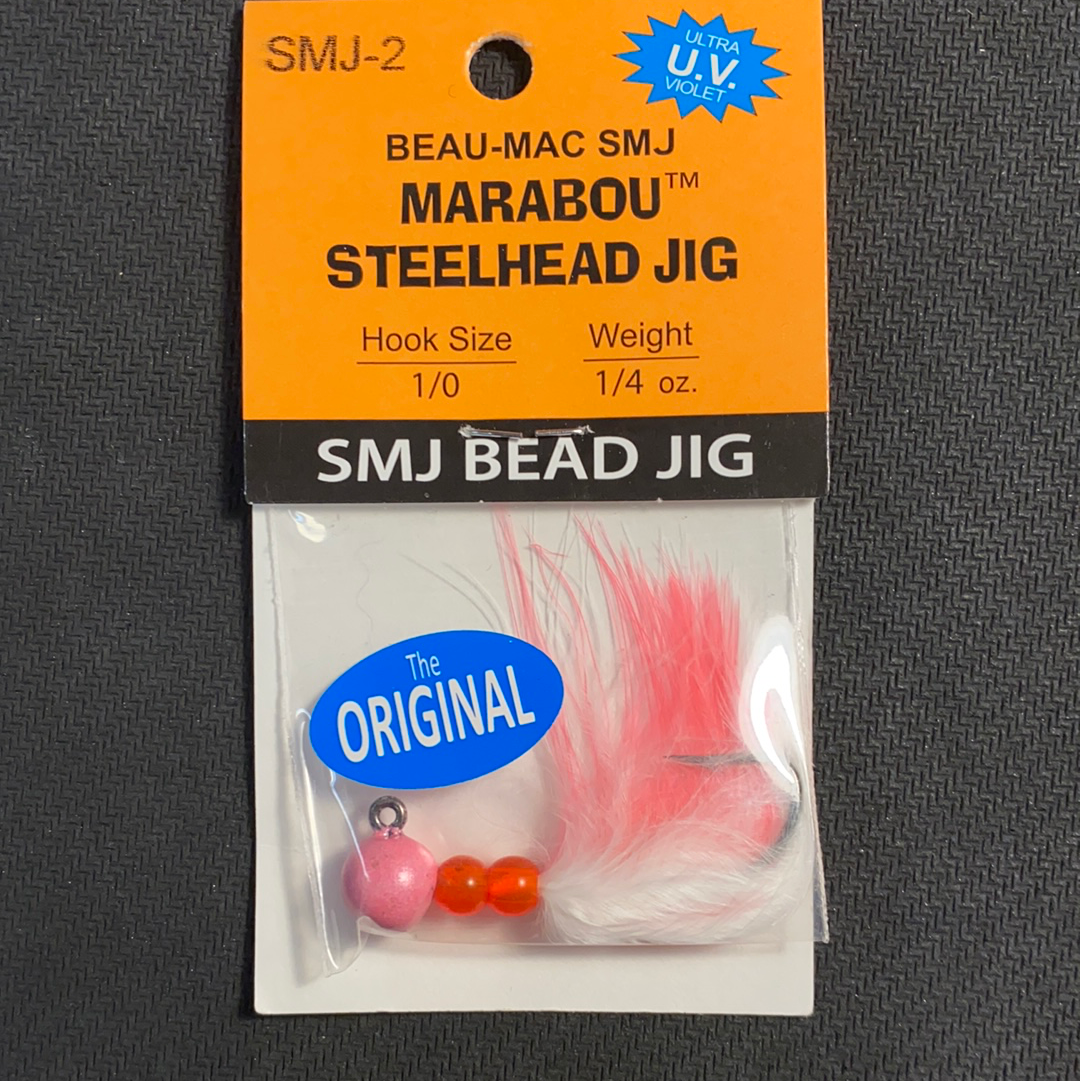 Marabou Jig 1/4oz Pink/White