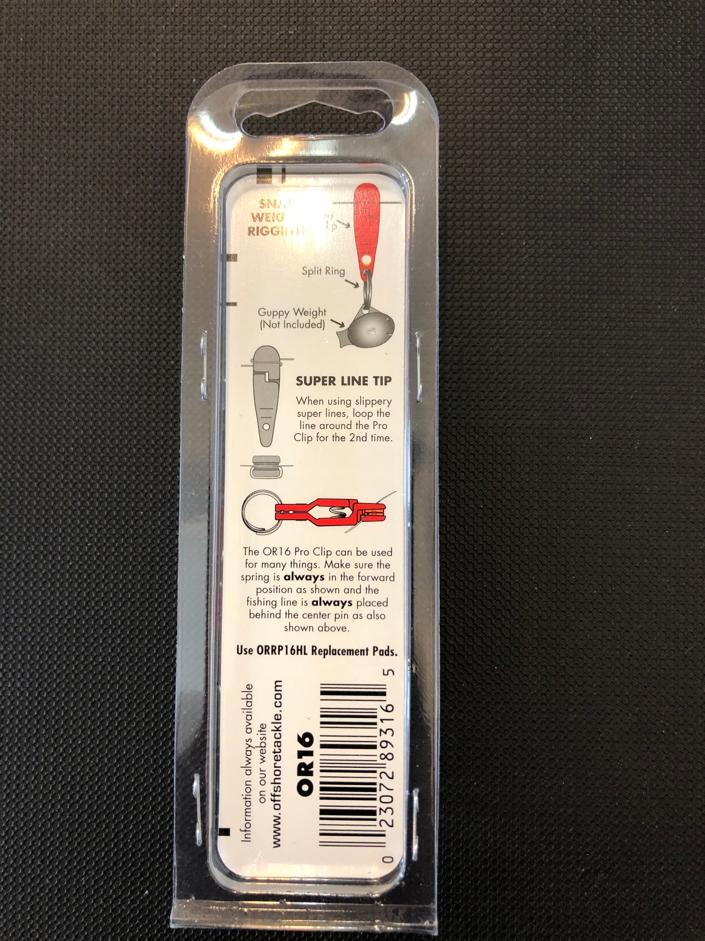 Offshore tackle weight clips