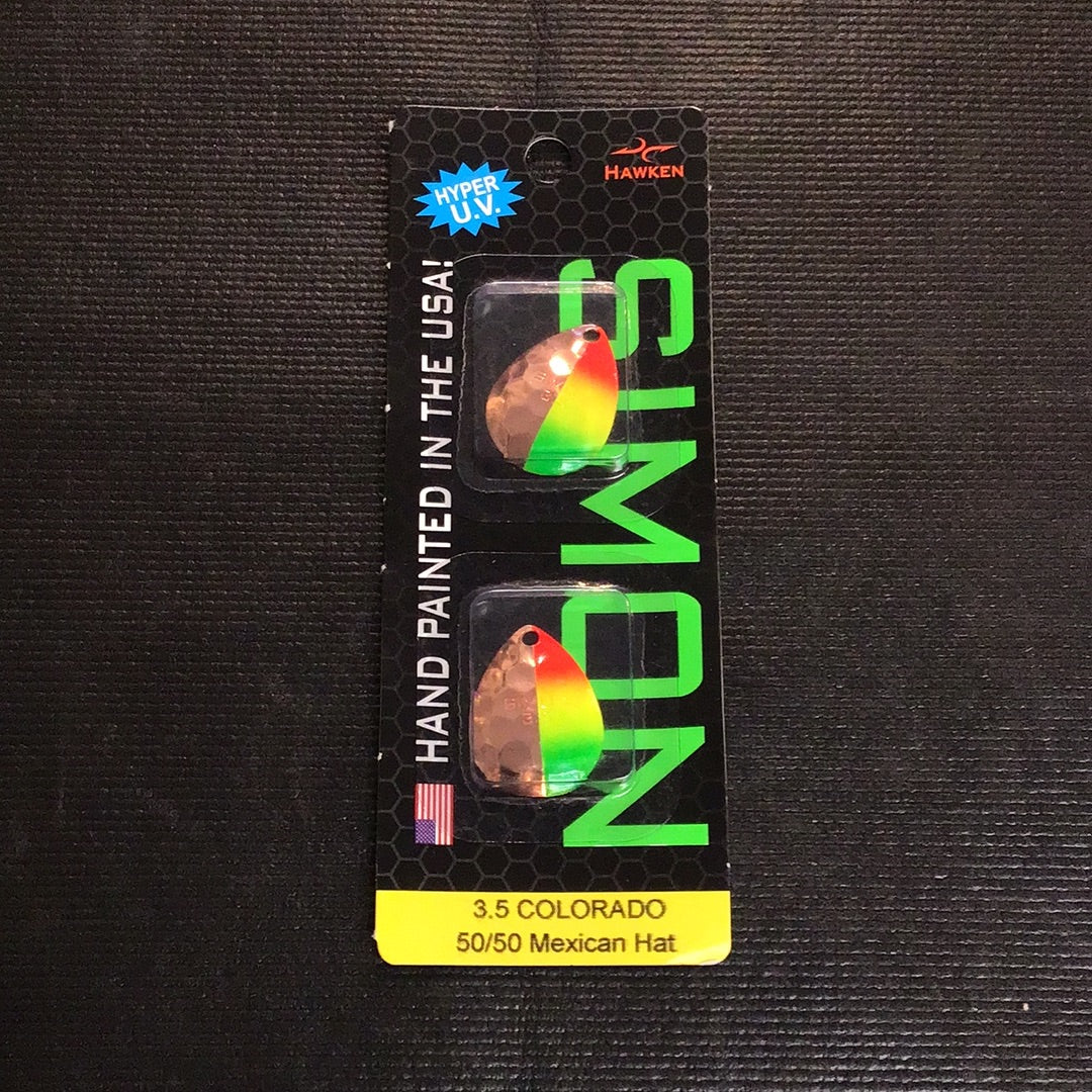 Simon 3.5 Colorado Blade 50/50 Mexican Hat (Rasta) 2-pack