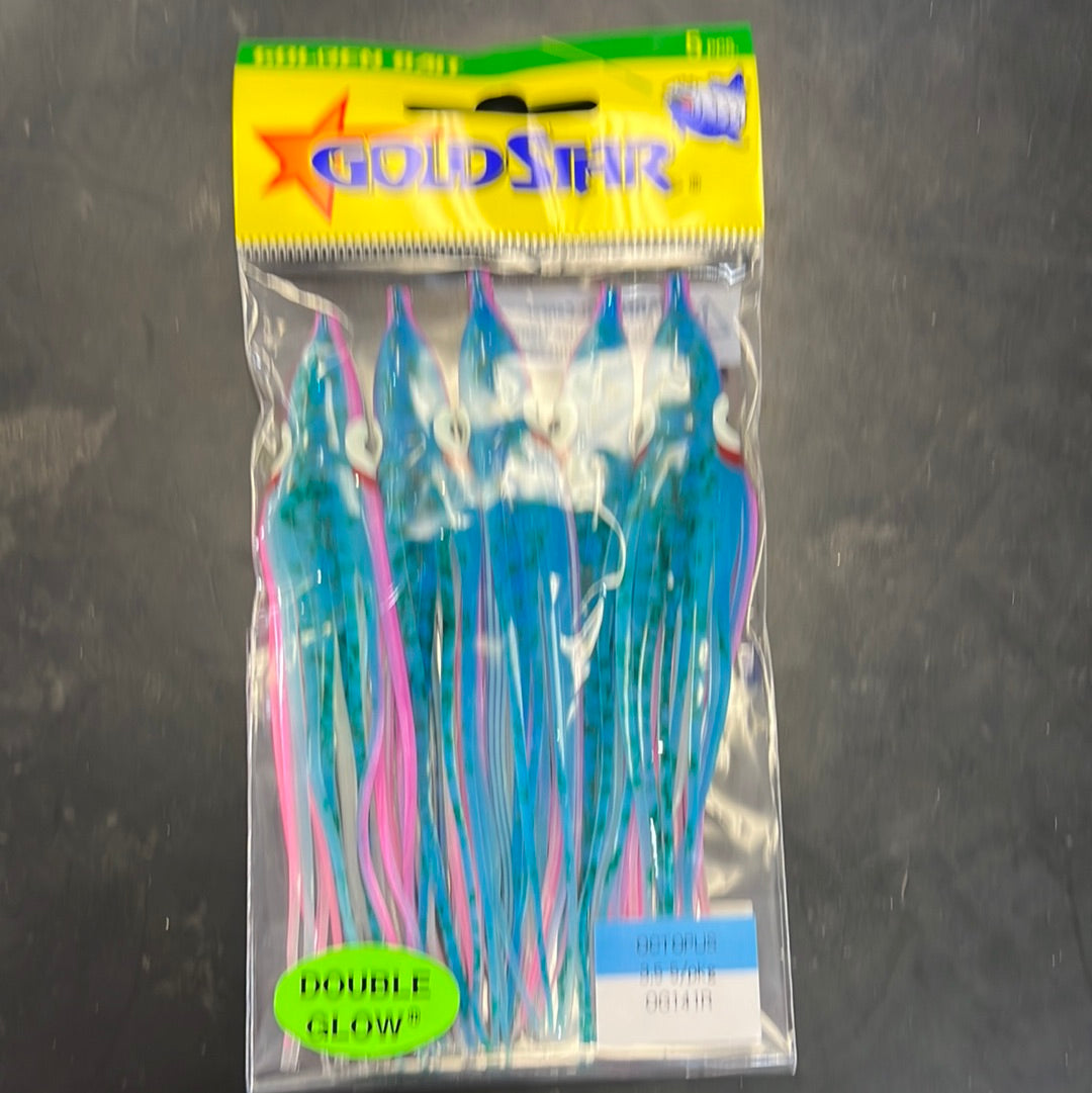 Goldstar 4” squid glow blue pink