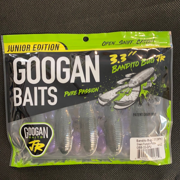 Googan Baits 3.3 Green Pumpkin Purple – Superfly Flies