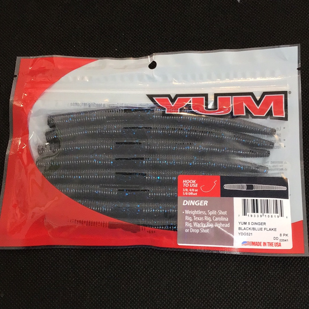 Yum Dinger 5" Black/Blue Flake