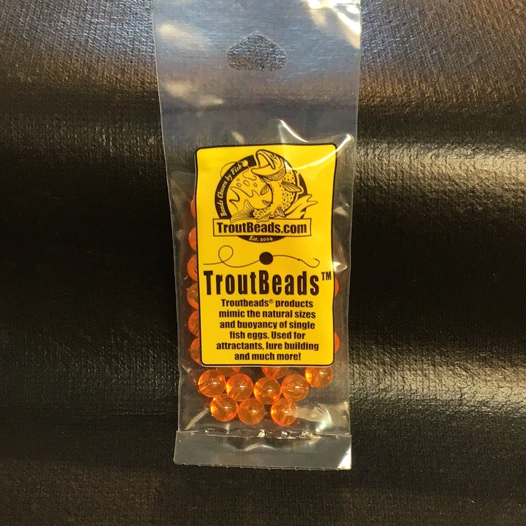 Trout Beads 8mm (Orange Clear) 40ct