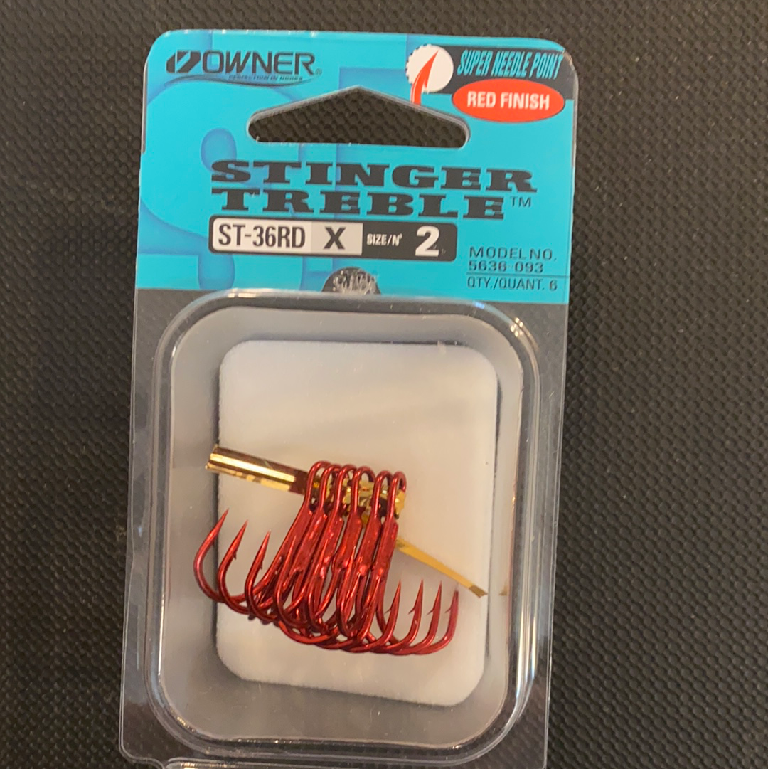 Owner Stinger Treble size 2 Red