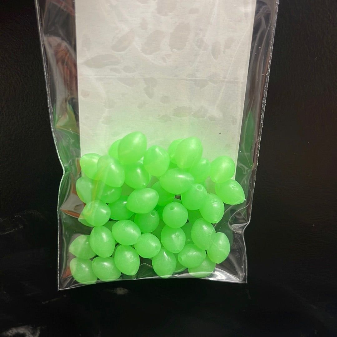 Super soft oval glow bead