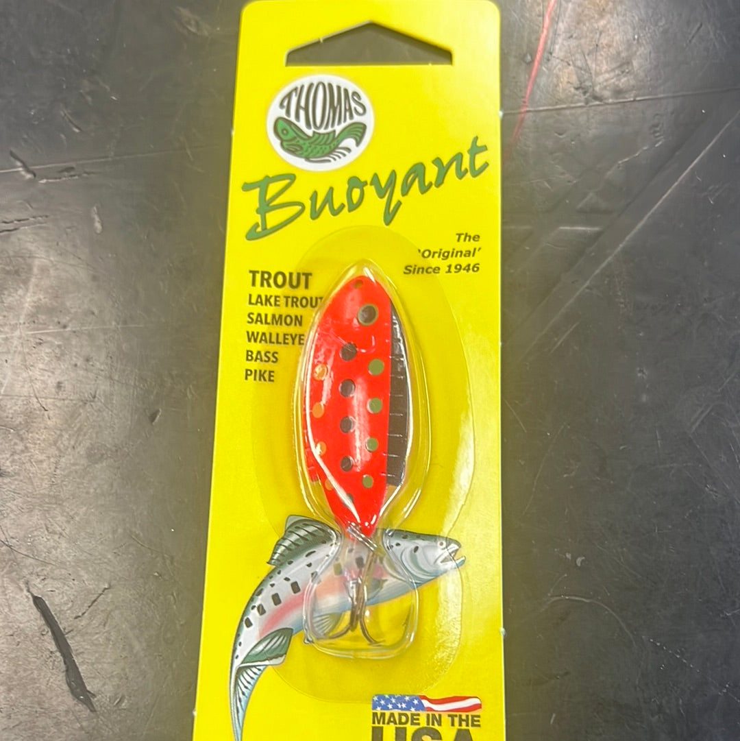 buoyant fishing lures Thomas Buoyant 1/4oz flo red – Superfly Flies