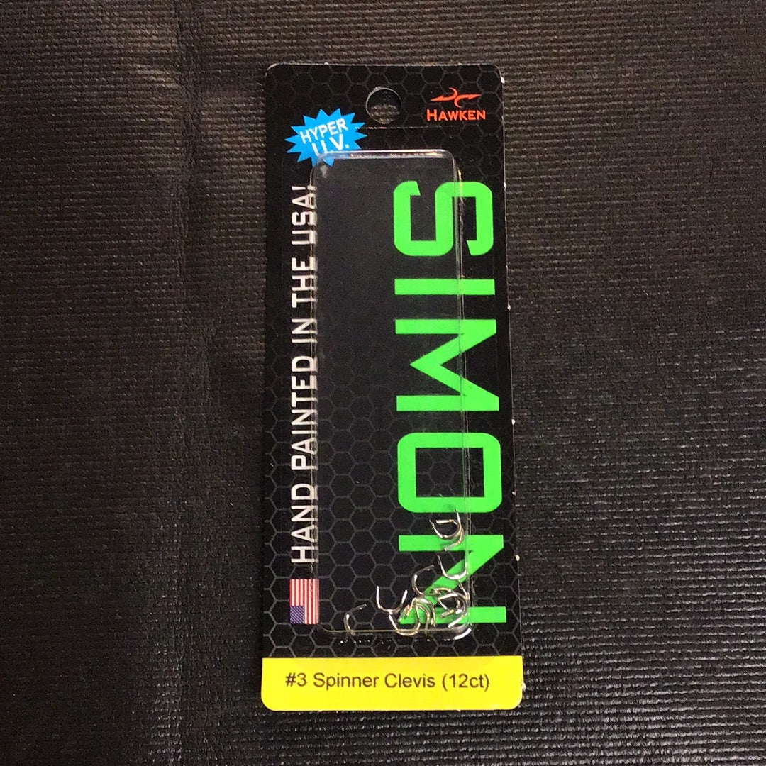 Simon # 3 Spinner Clevis (12ct)