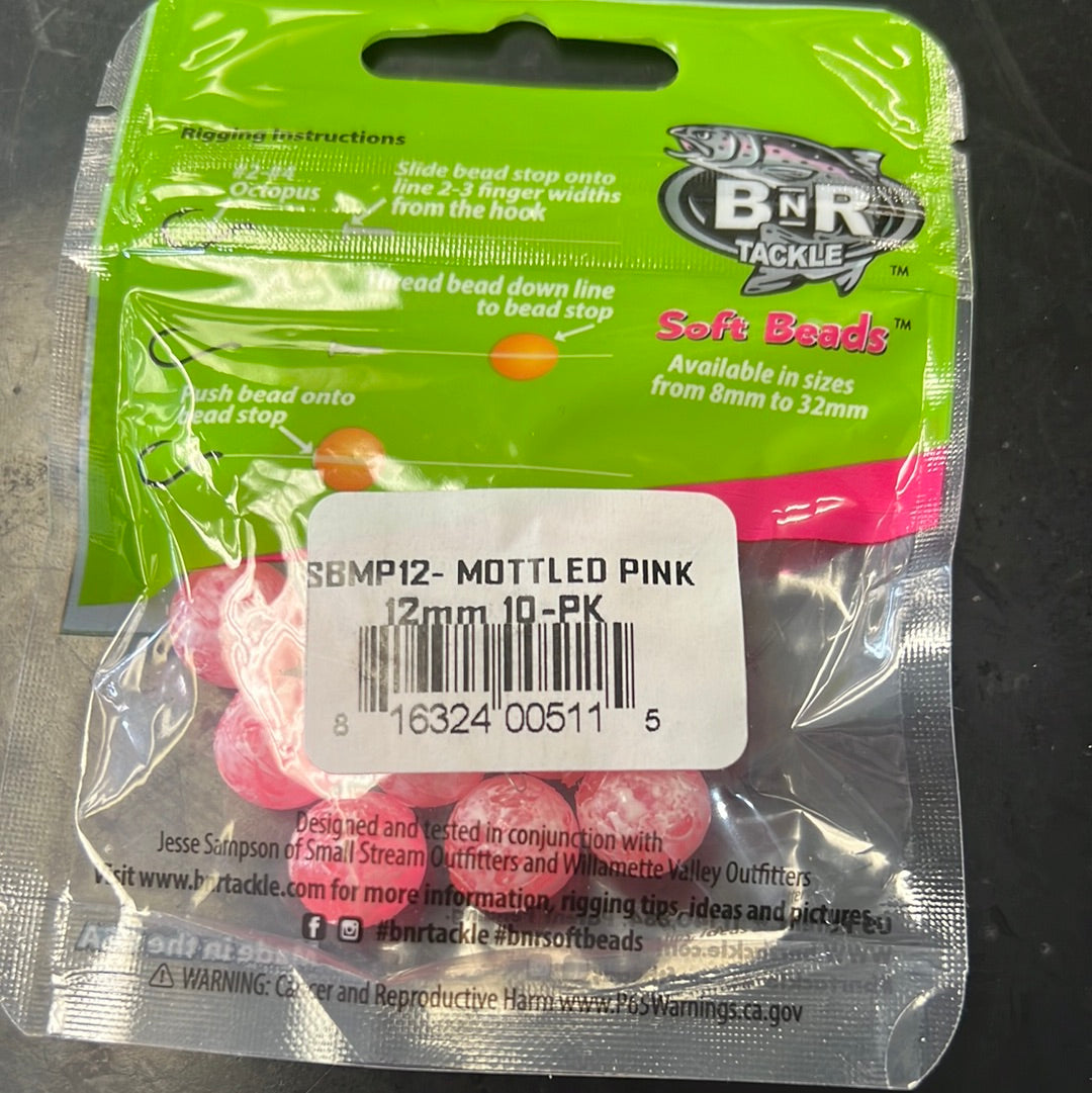 BnR Soft Beads 12mm mottled pink