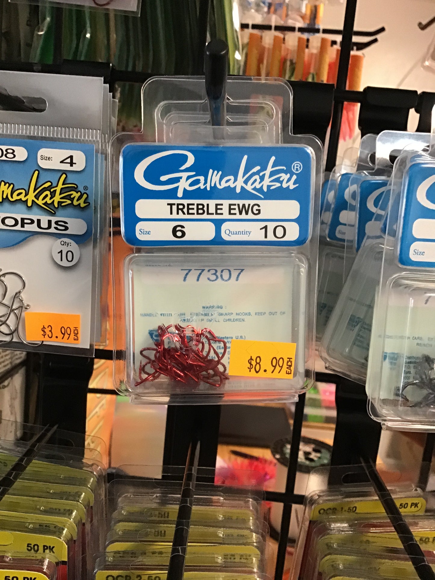 Gamakatsu red treble ewg size 6