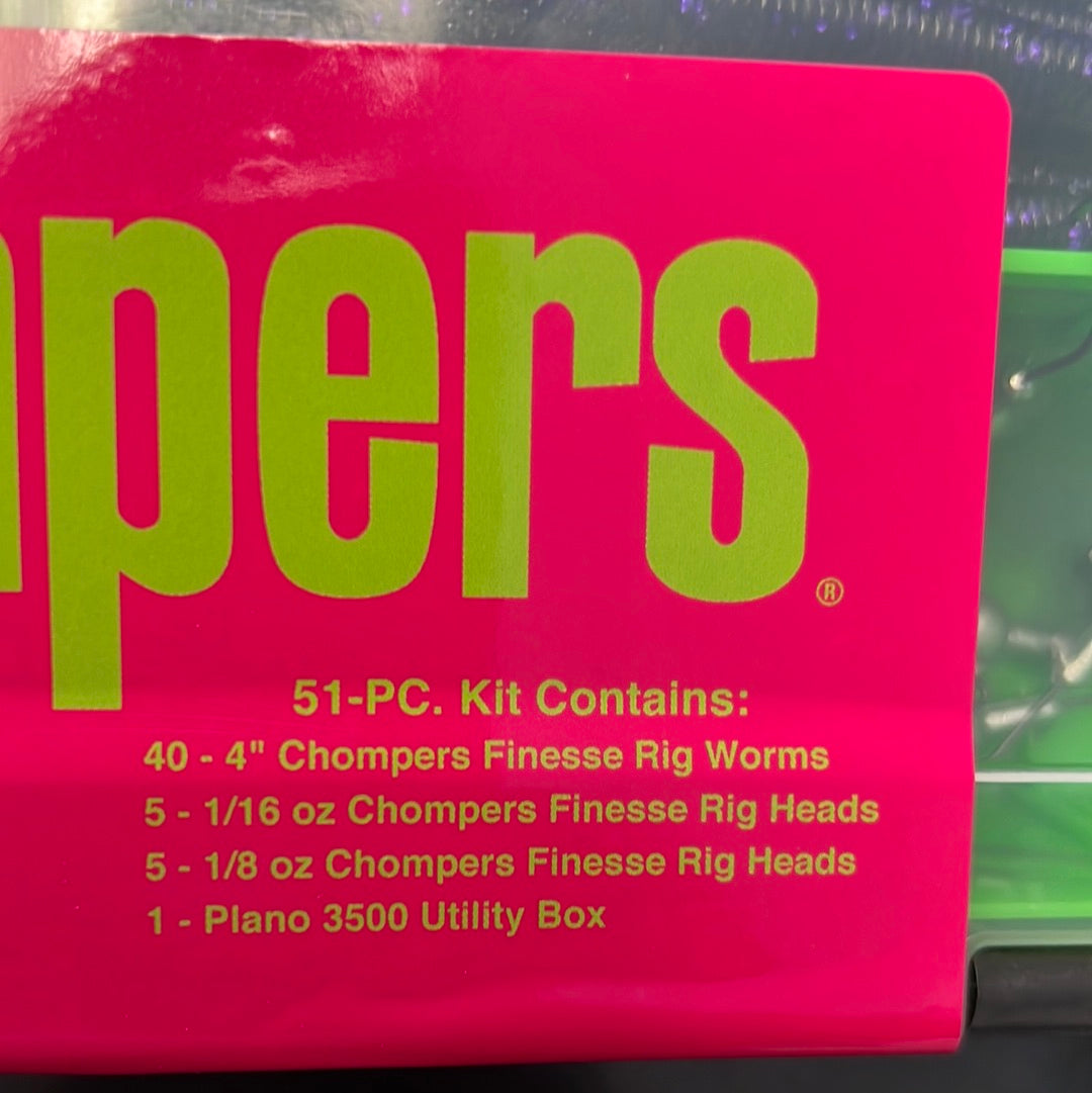 Chompers 51pc finesse rig kit