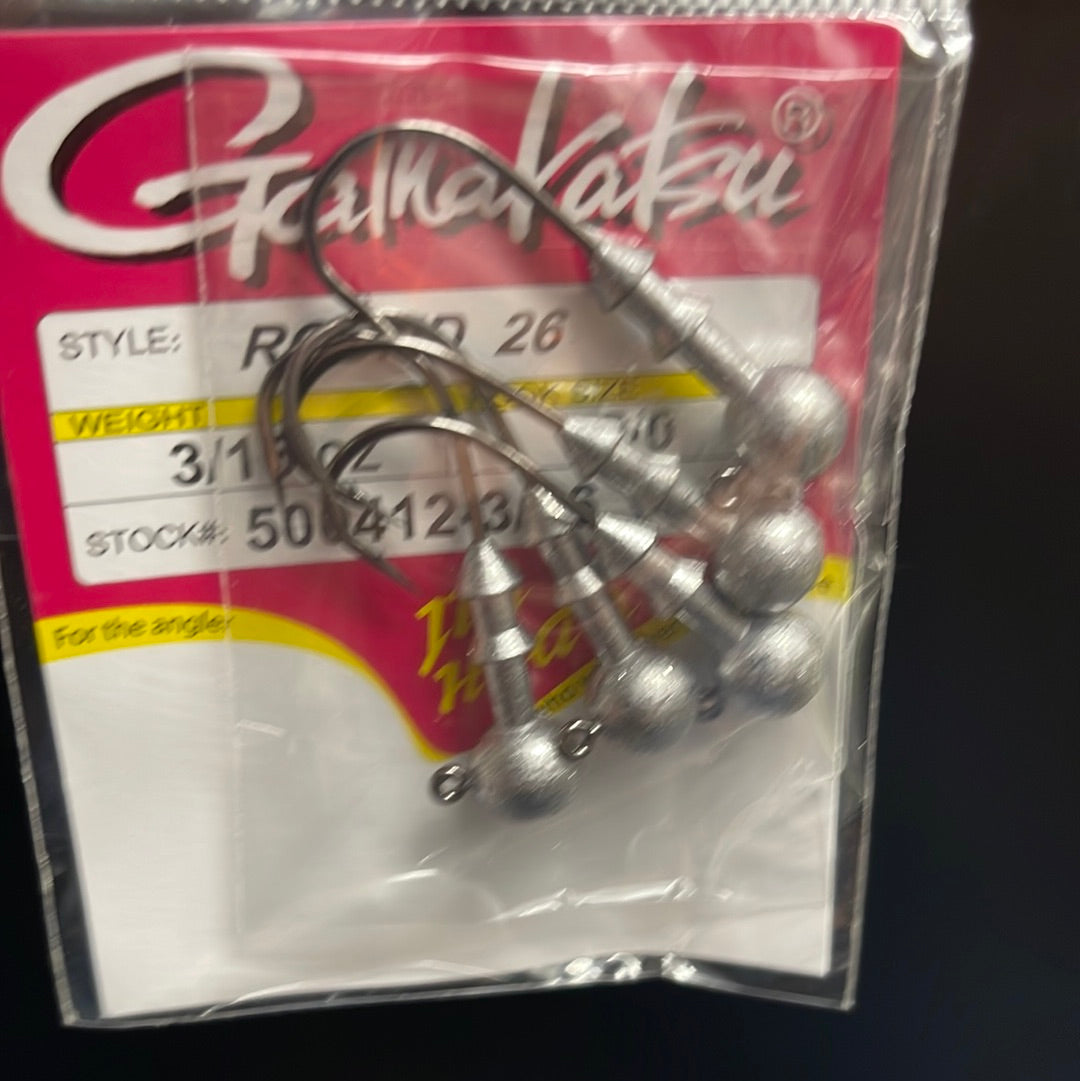 Gamakatsu round jig head 3/16oz