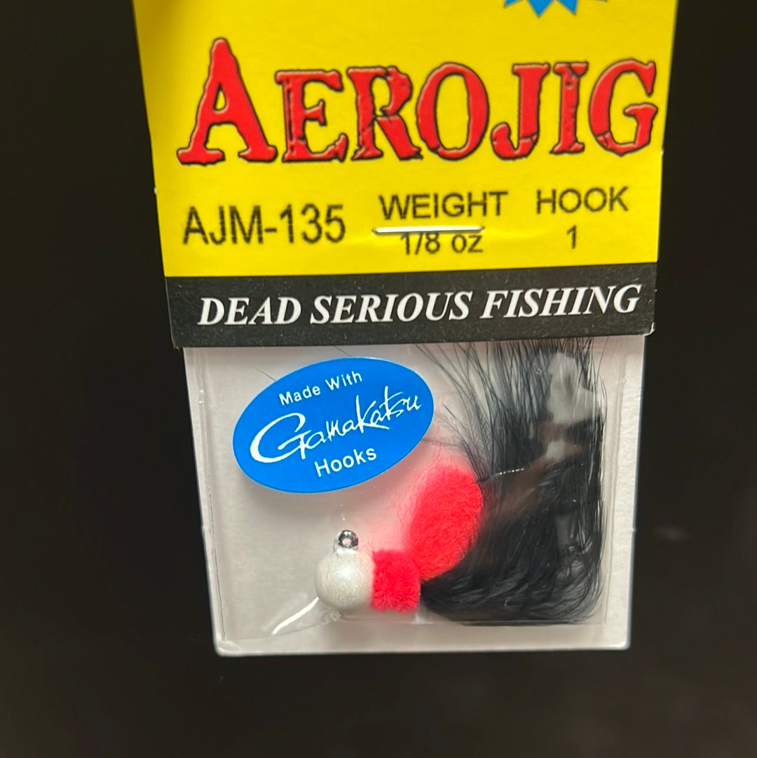 Aerojig 1/8oz Pearl flame red