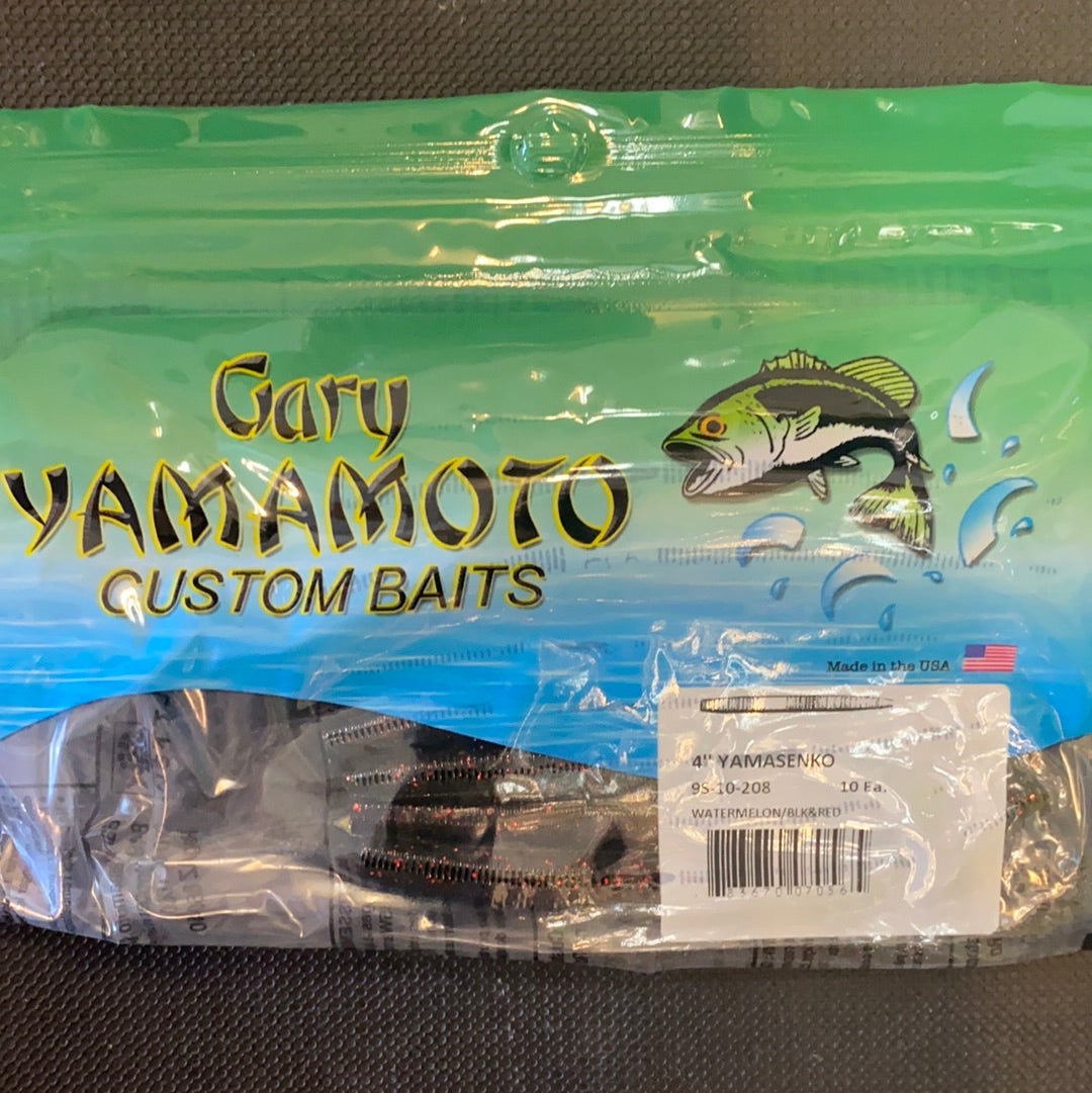Gary Yamamoto 4" Senko Watermelon / Black & Red