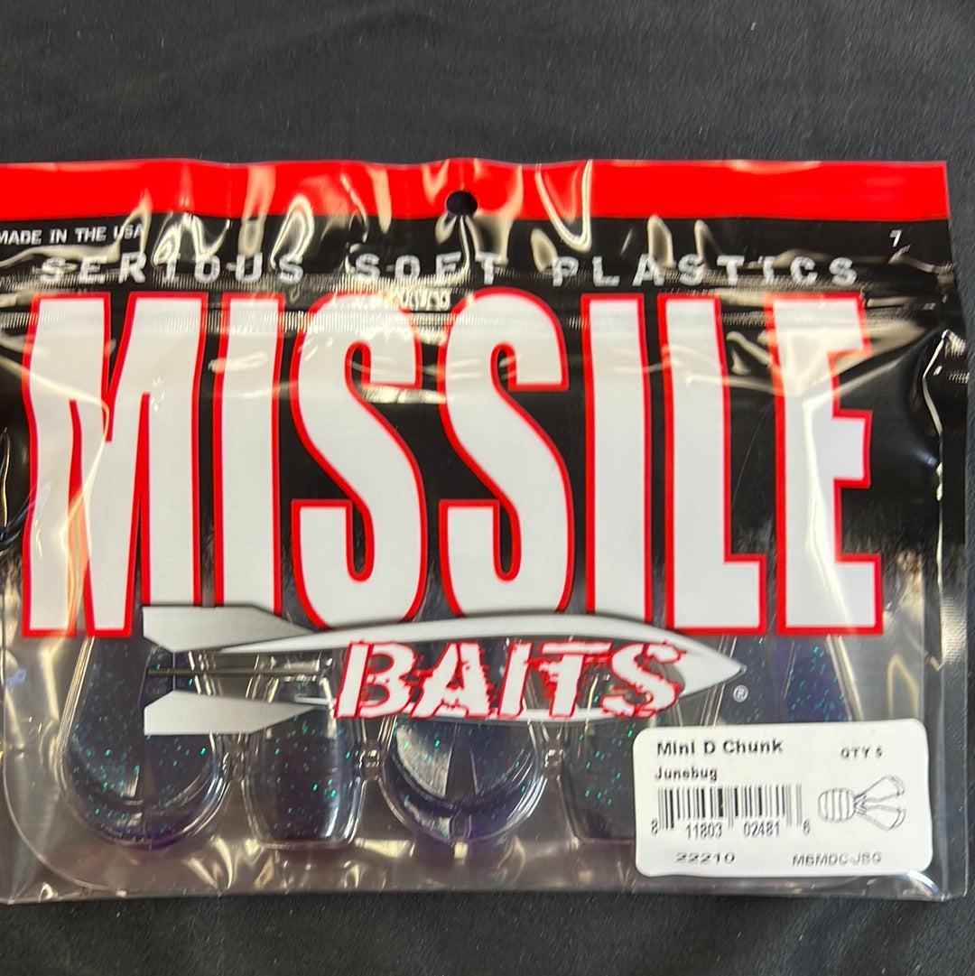 Missile baits mini D chunks June bug