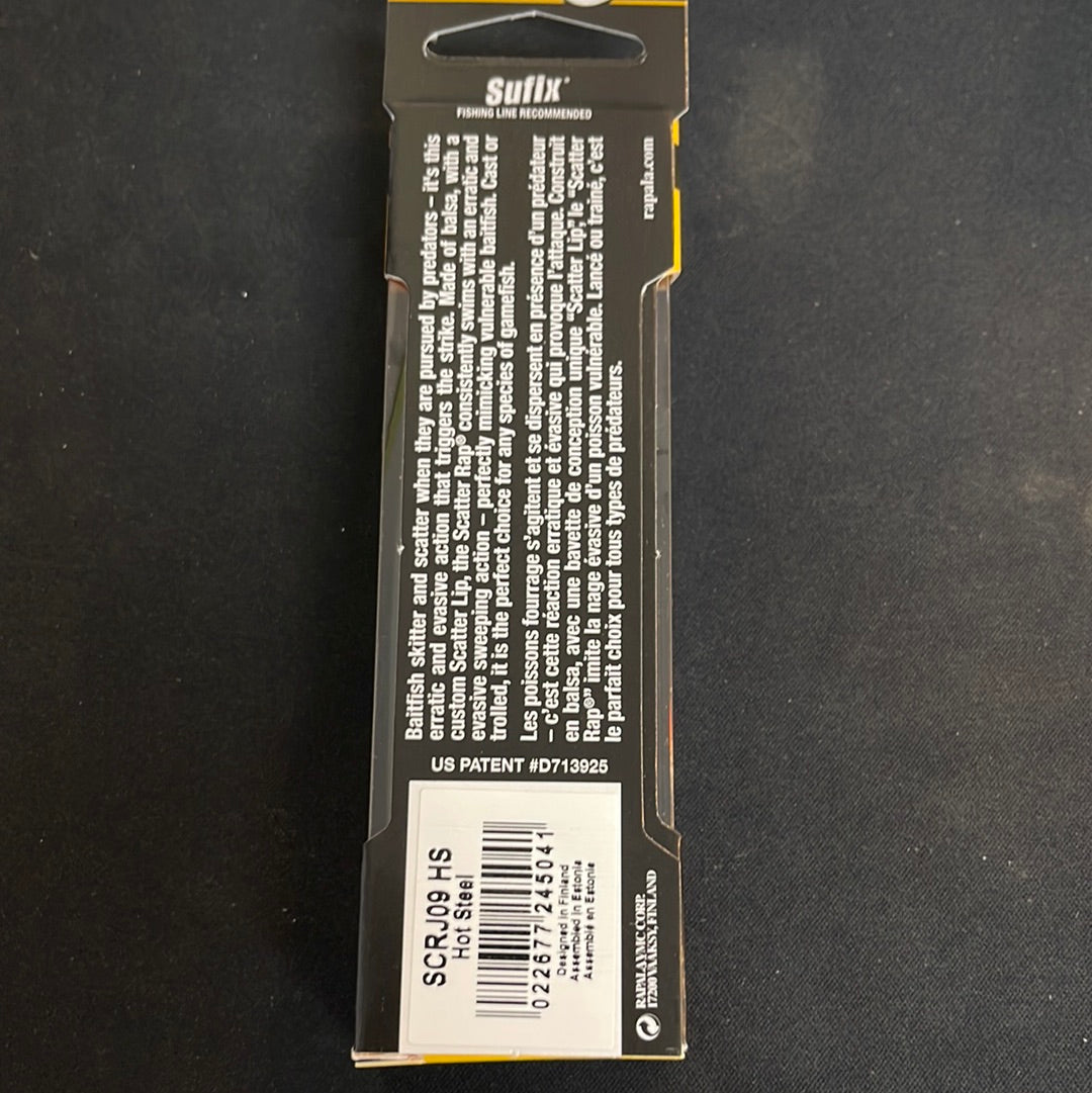Rapala scatter rap jointed j9 (hot steel)
