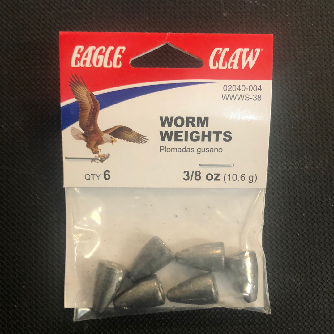 Eagle Claw 3/8oz worm weights