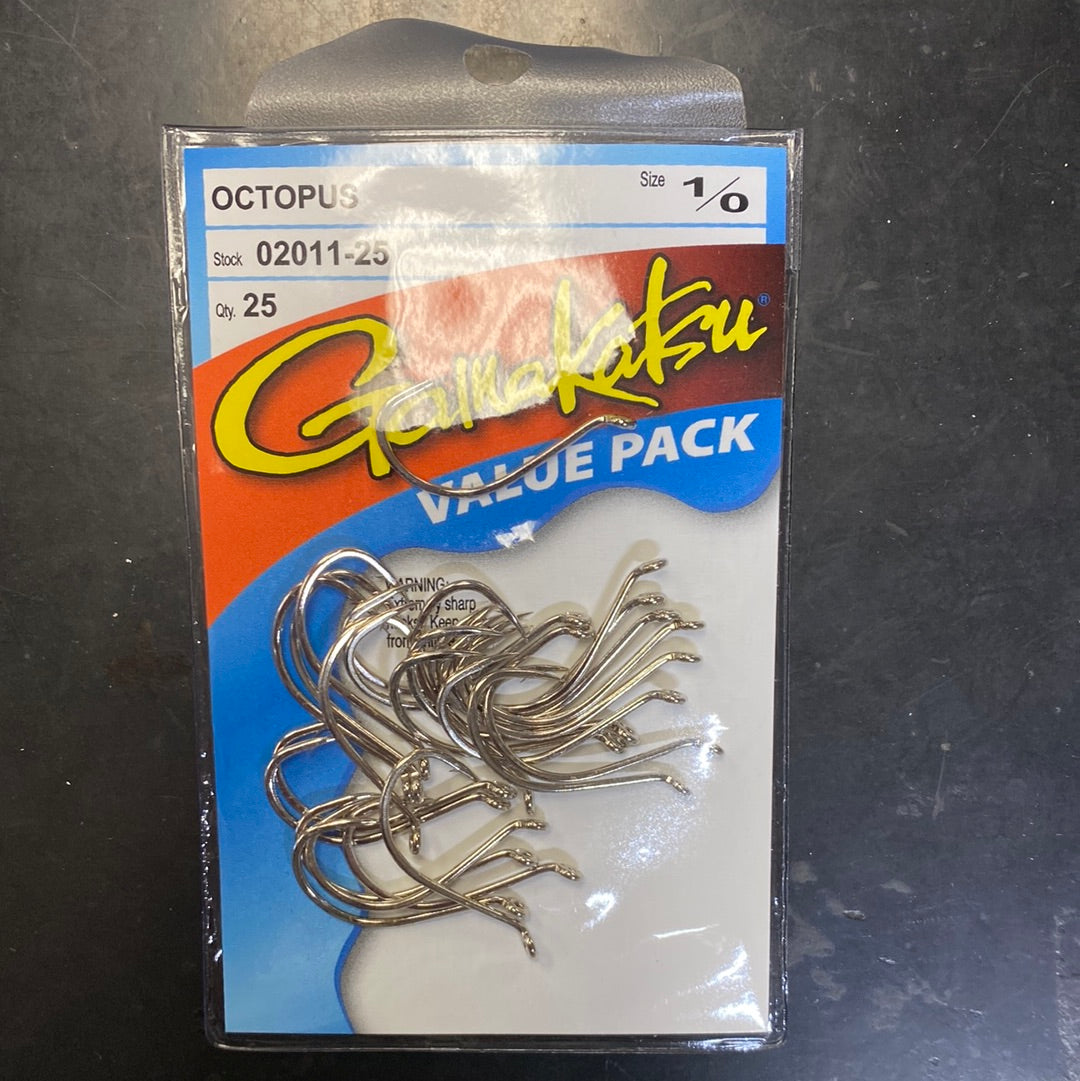 Gamakatsu Nickel 1/0 Octopus Hooks