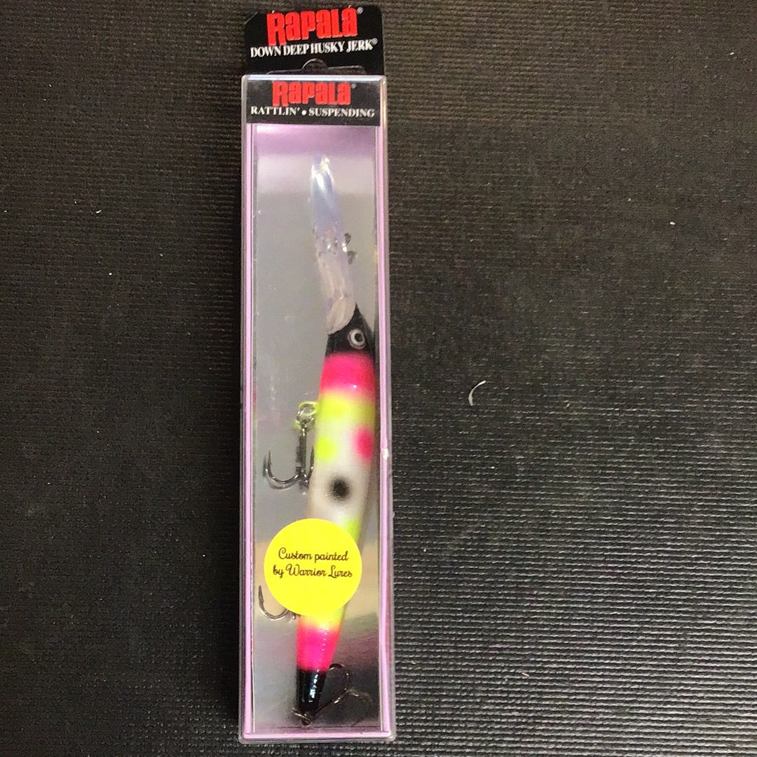 Rapala Down Deep Husky Jerk custom painted By Warrior Lures (Bad Barbie)