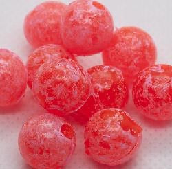 BnR soft beads 10mm mottled red