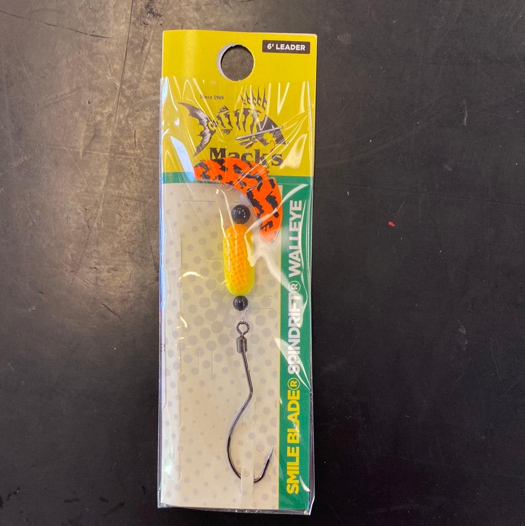 Mack's Spindrift Walleye Rig Orange Chartreuse