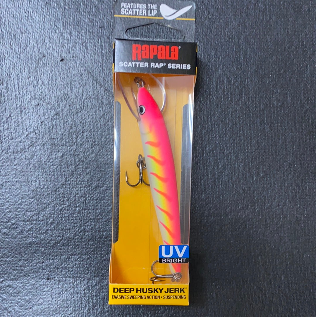 Rapala Scatter Rap 10 Deep Husky Jerk Pink Tiger UV