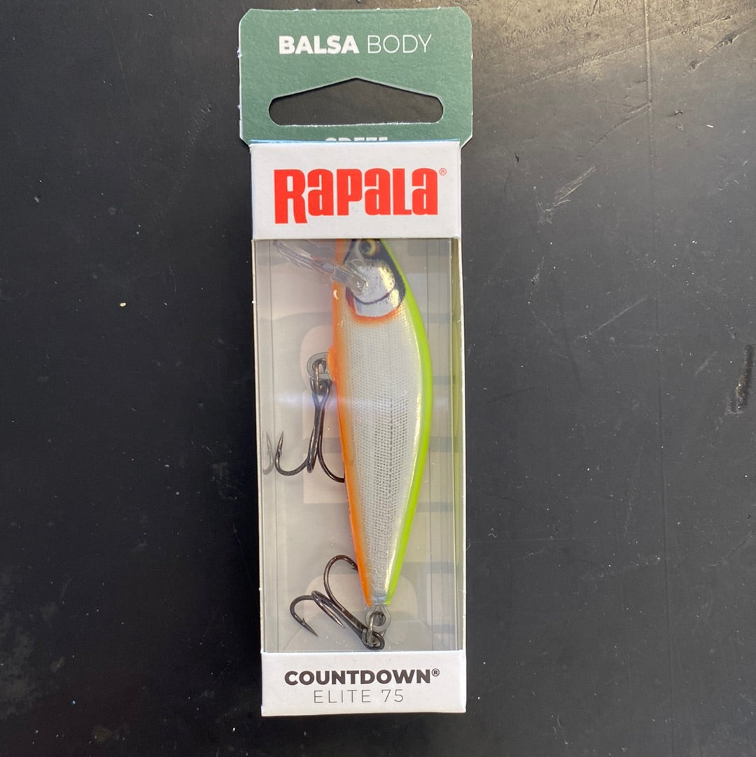 blue silver and orange belly rapala fishing lures Rapala Countdown Elite 75 Gilded Chartreuse Orange Belly – Superfly Flies