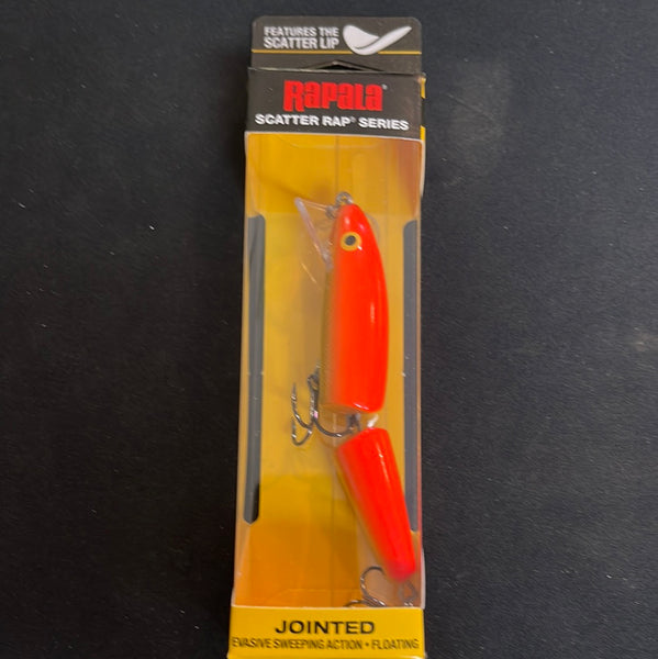 Rapala scatter rap jointed j9 (gold fluro red) – Superfly Flies