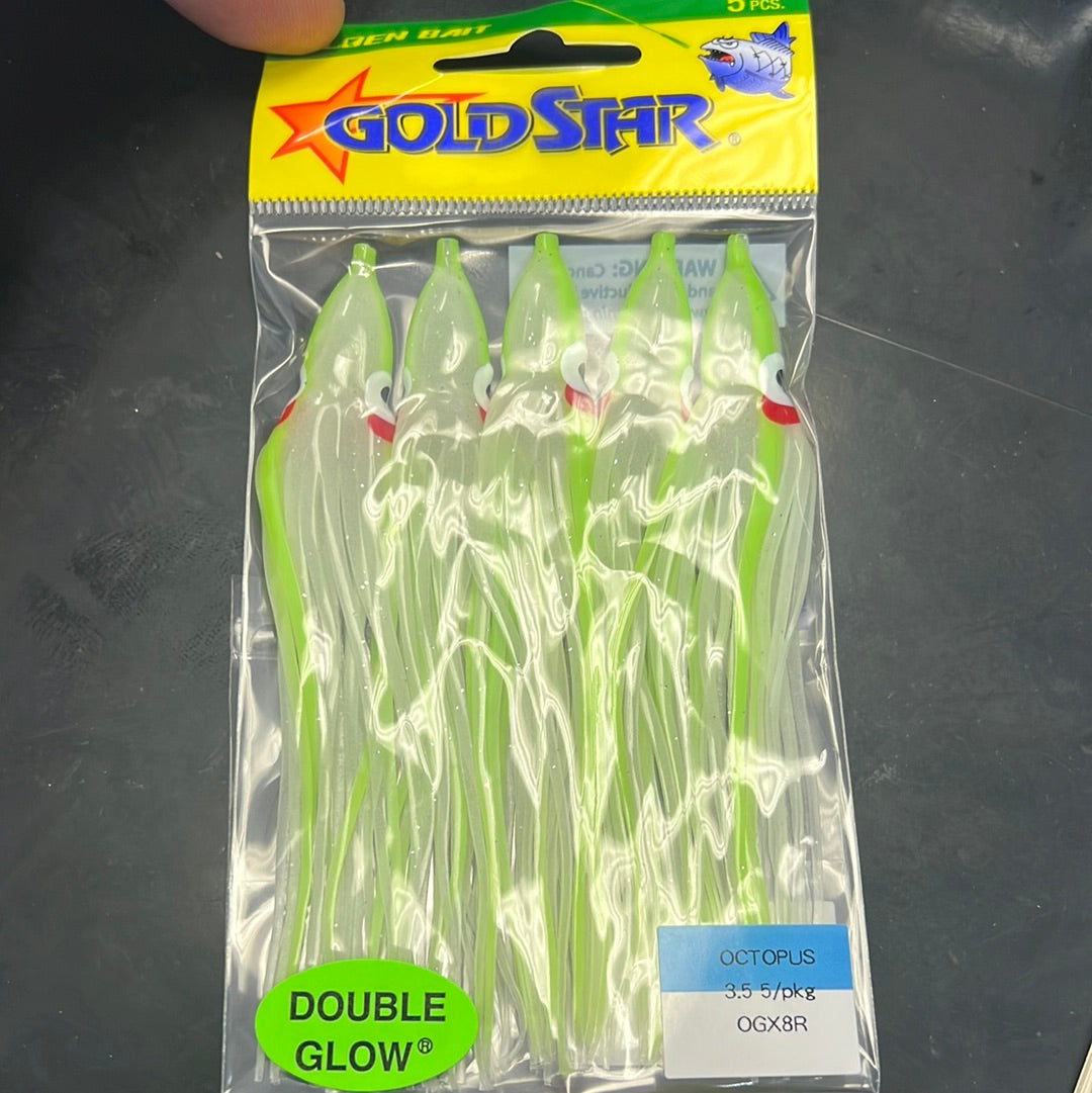 Goldstar 4” squid green glow