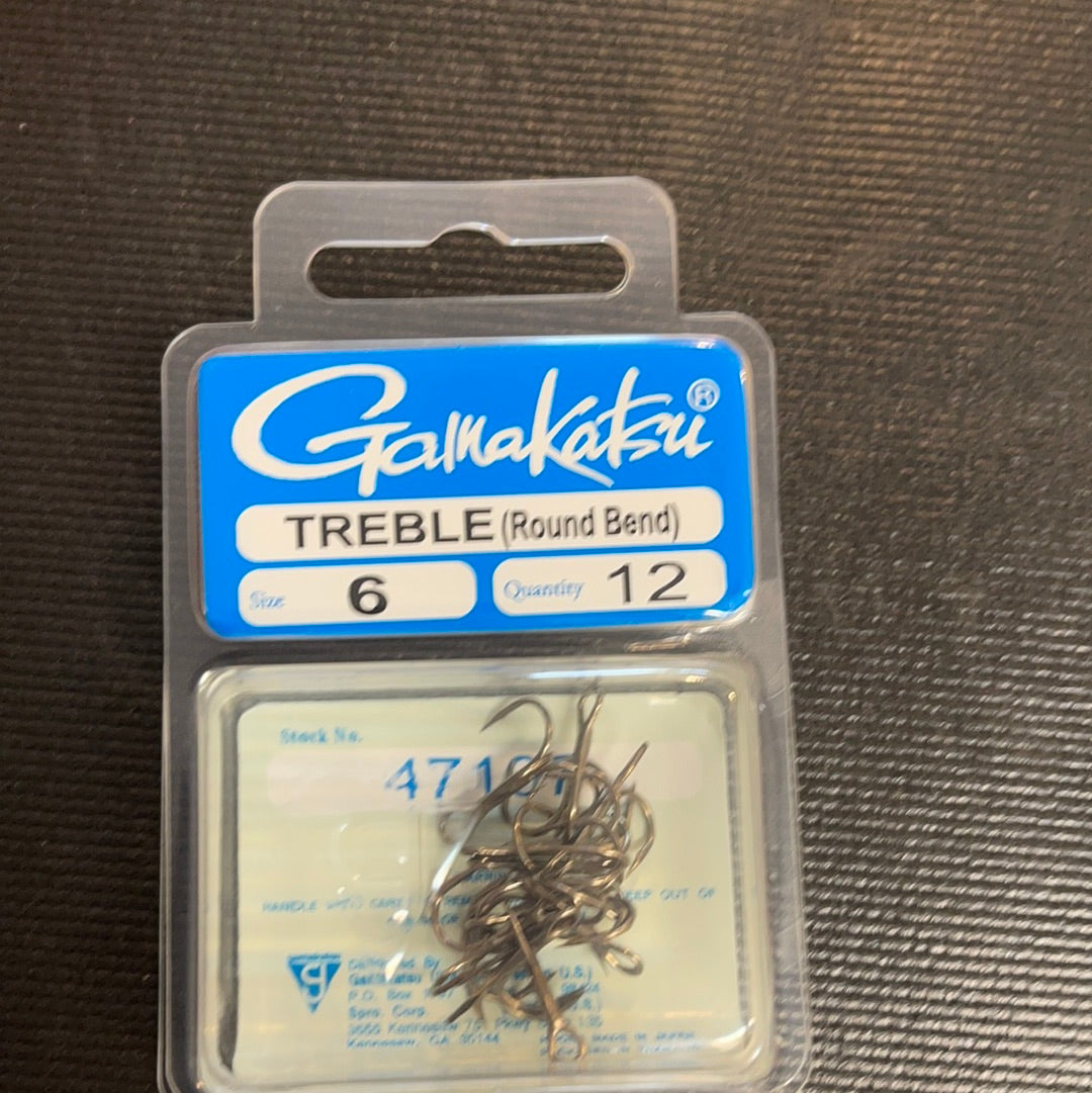 Gamakatsu #6 round bend treble