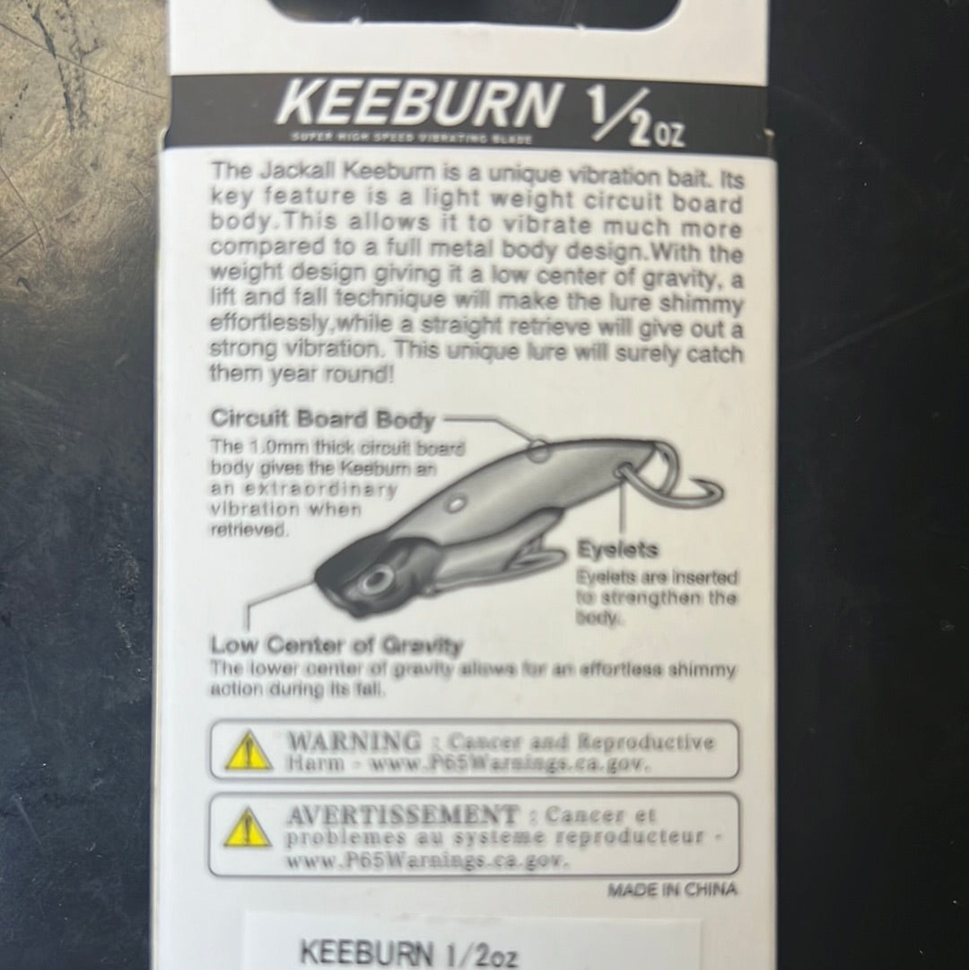 Jackall Keeburn 1/2oz Clear Shad