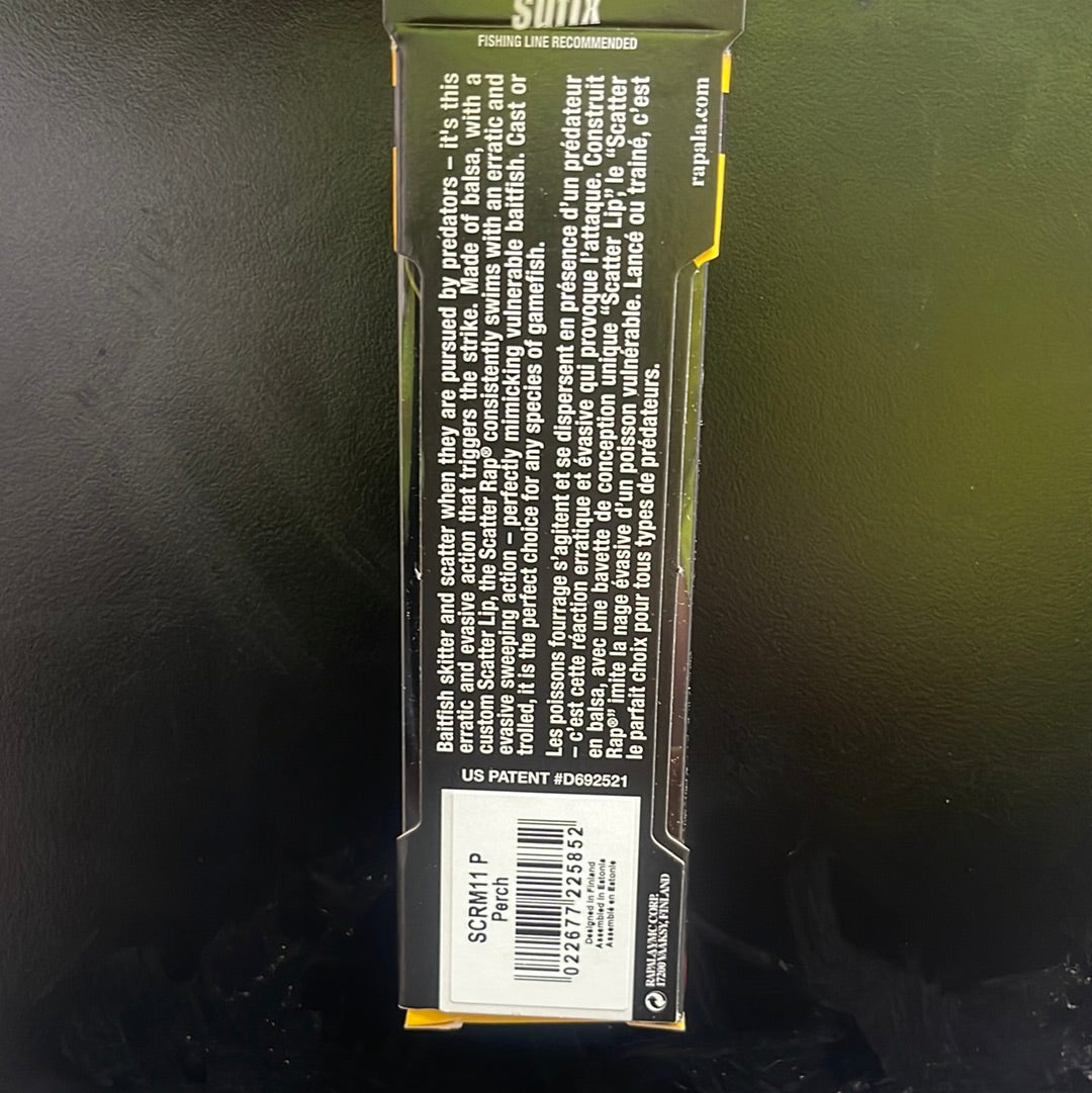 Rapala scatter rap minnow perch