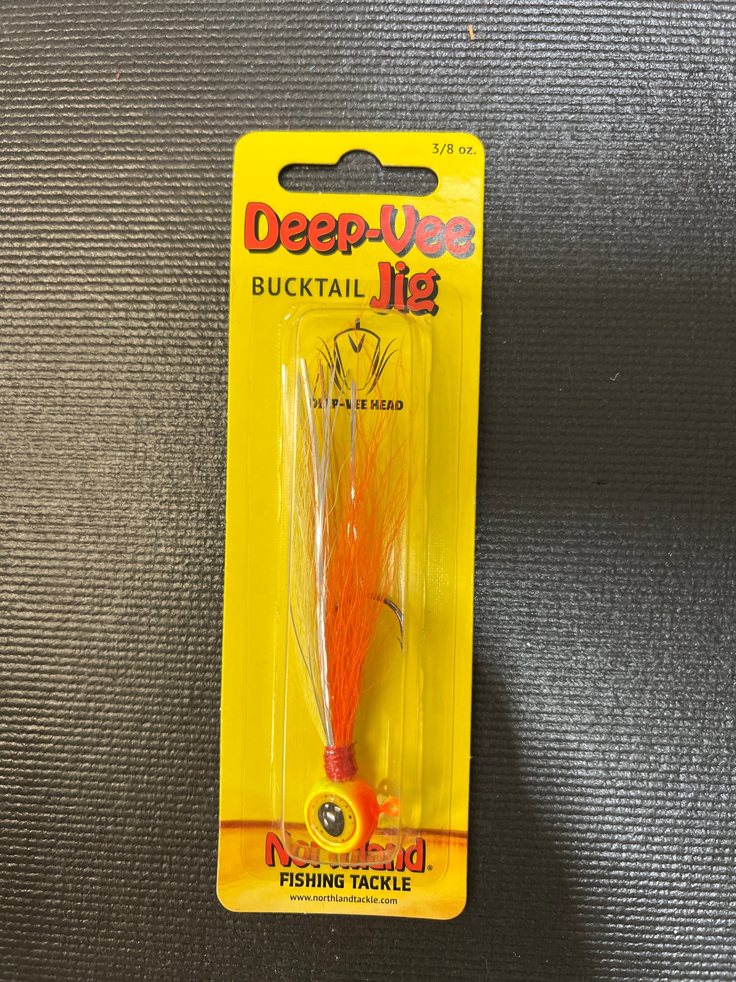 Deep Vee Bucktail Jig 3/8oz Sunrise