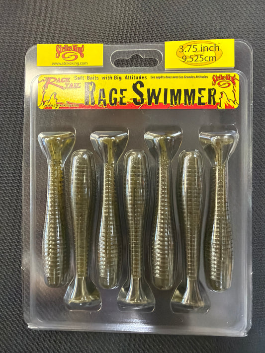 Strike King 3.75" Rage Swimmer Green Pumpkin