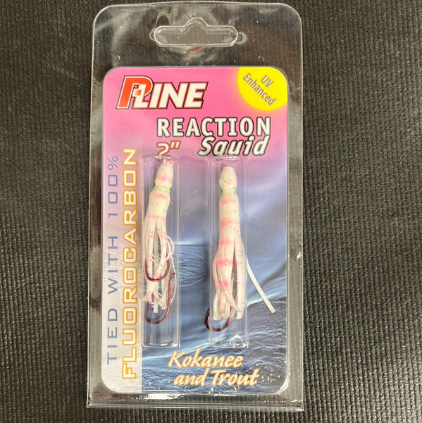 P-Line Reaction Squid 2" White/Pink 2-pack