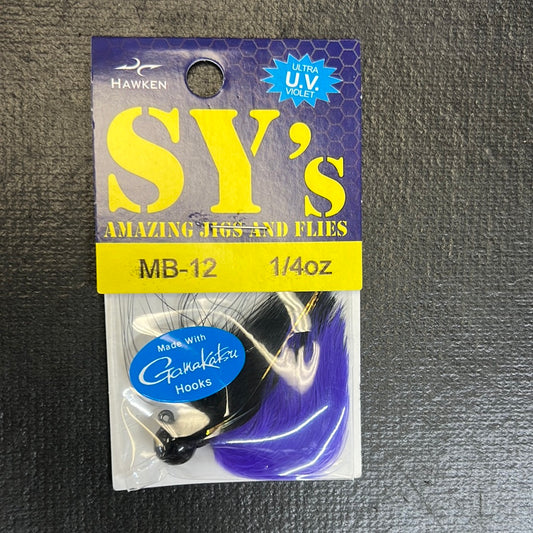 ST's Jig 1/4oz Black head/ Black Purple