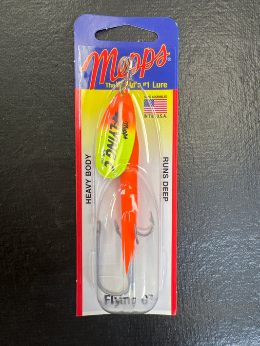 Mepps Flying C 5/8oz Hot Orange, Orange Chartreuse