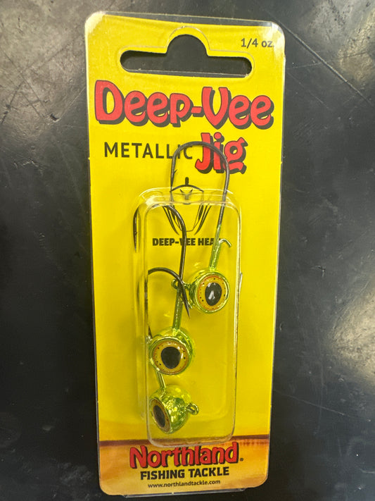 Northland Deep-Vee Jig metallic chartreuse 1/4oz