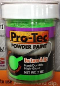 Pro-Tec POWDER PAINT 2oz, FL.BRIGHT GREEN