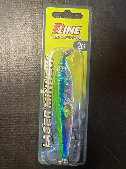 Pline Lazer Minnow 2oz Chartreuse Silver Green