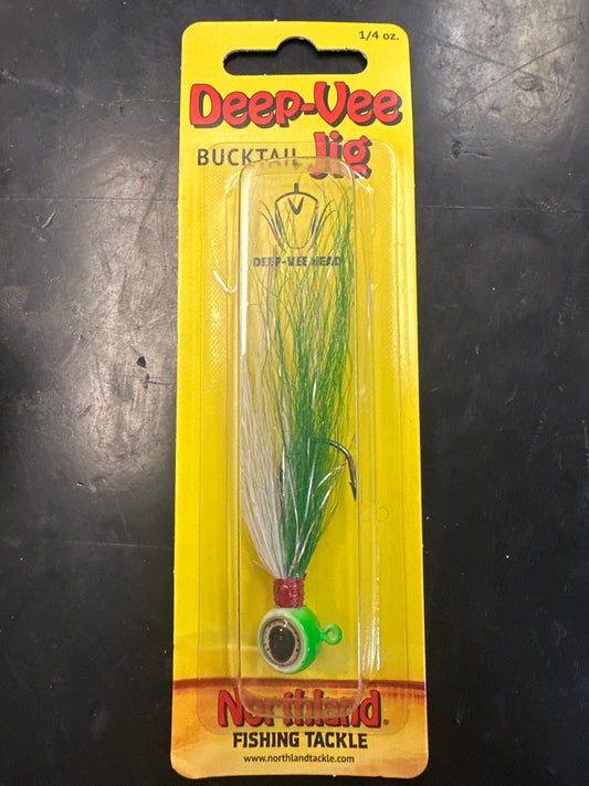 Northland Deep Vee Bucktail Jig 1/4oz watermelon