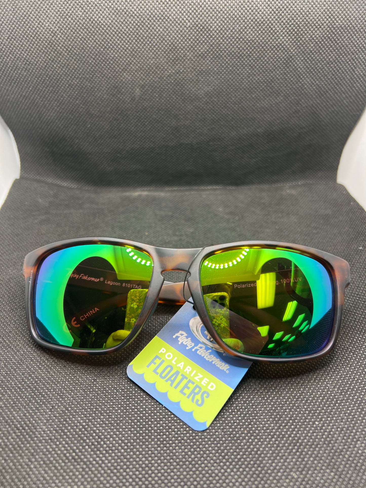 Flying Fisherman Lagoon Floating Sunglasses MtT Tortoise/ Green Mirror