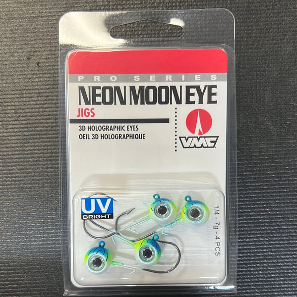 Neon Mooneye jigs 1/4oz Blue Fire UV