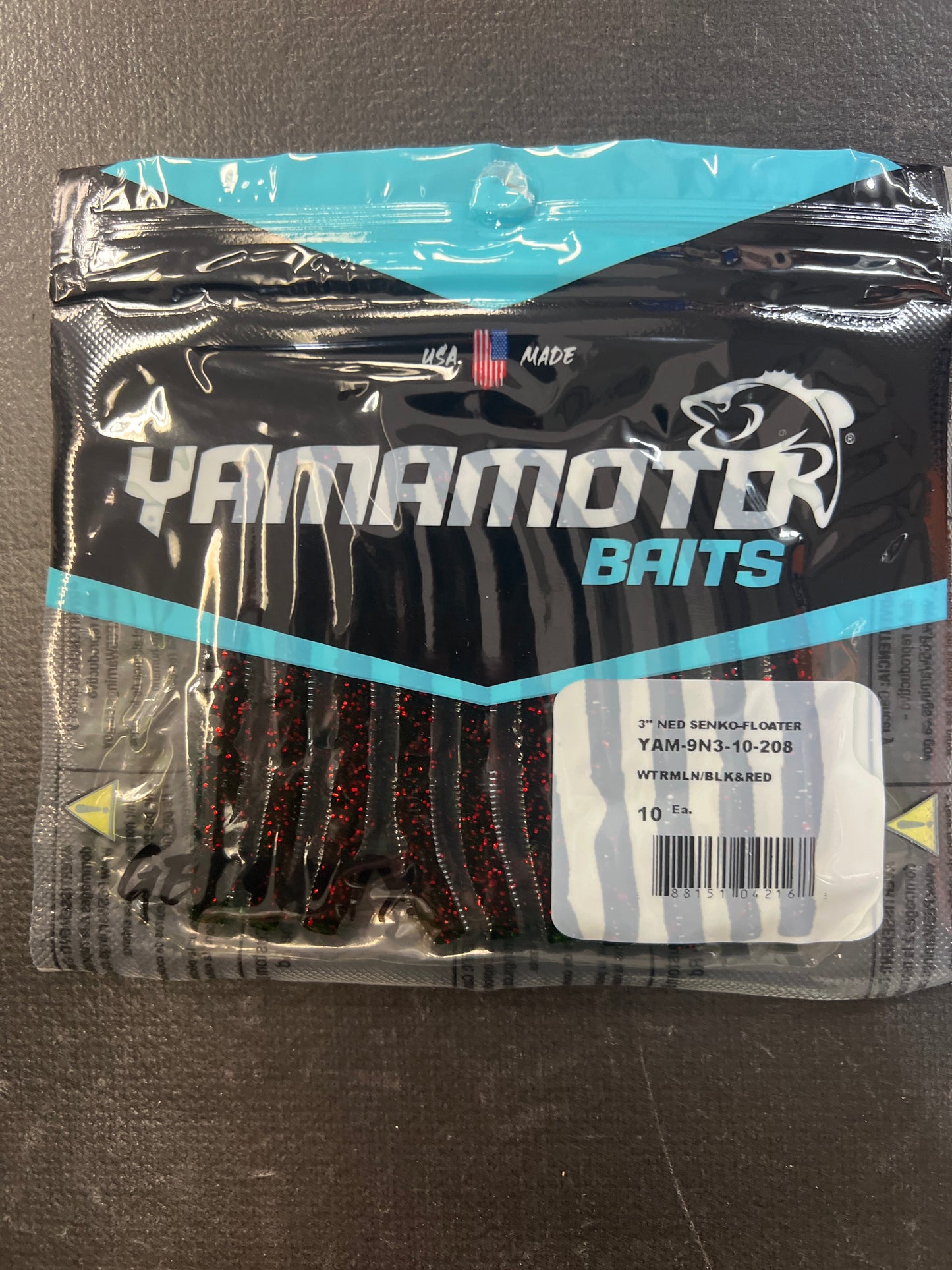 Yamamoto Baits 3" Ned Seko- Floater Watermelon Black & Red