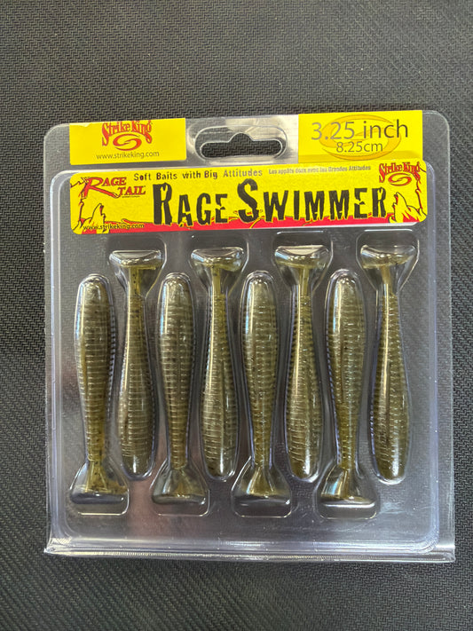 Strike King 3.5 Rage Swimmer Green Pumpkin