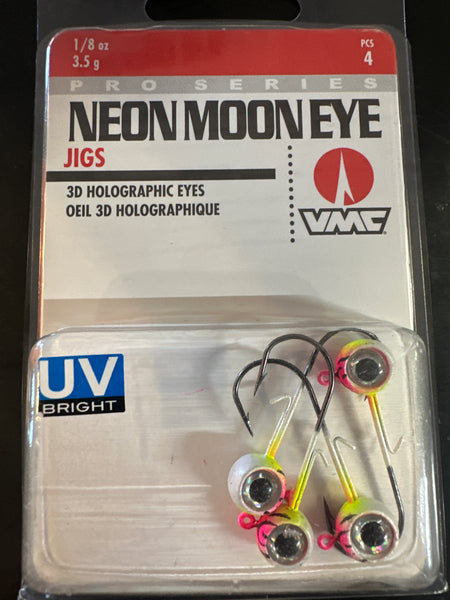 VMC Neon Moon Eye Jig 1/8oz pink fire uv