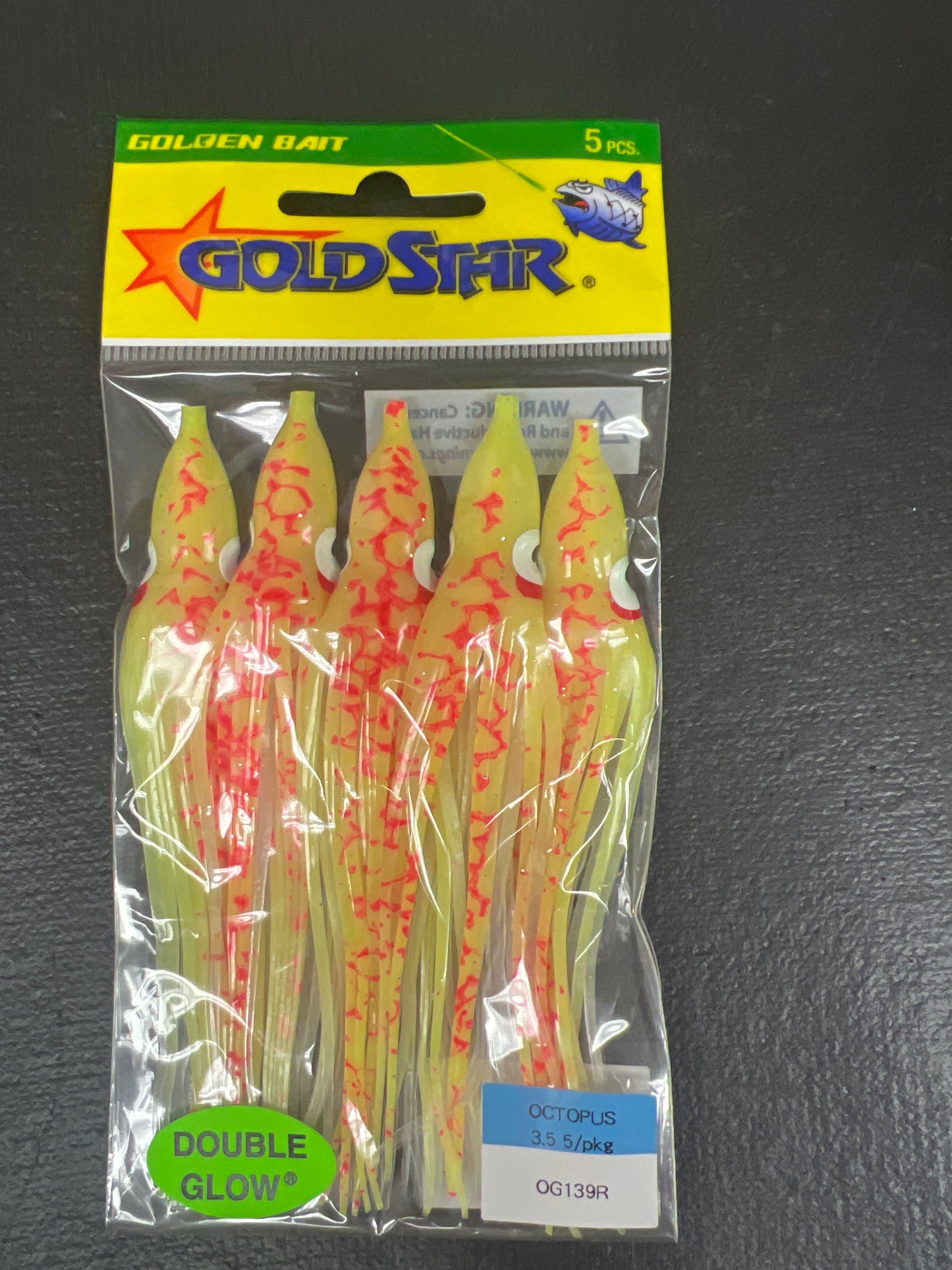 Gold Star 4.25" Glow Flame Splatter Back