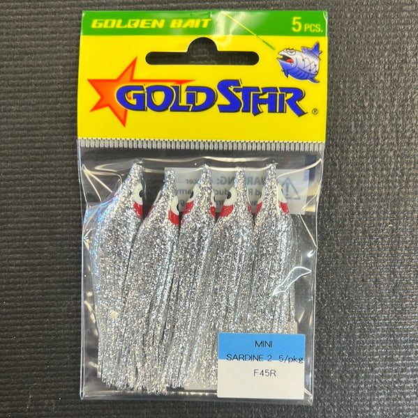 Gold Star Mini Squid 2.5" Silver Glitter