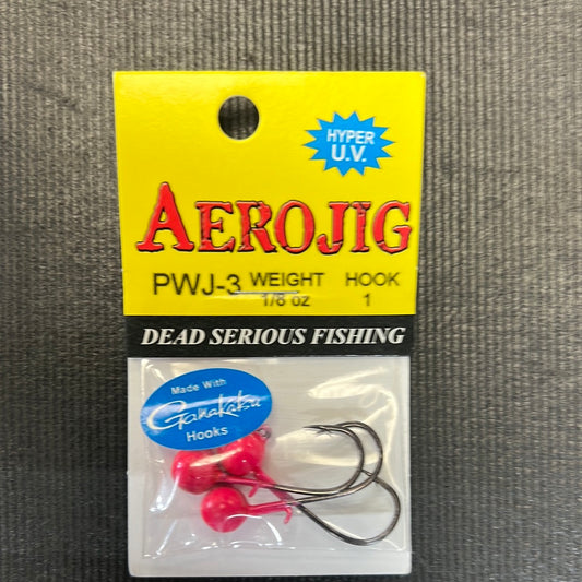Aero Jig 1/8oz Cerise with worm keeper